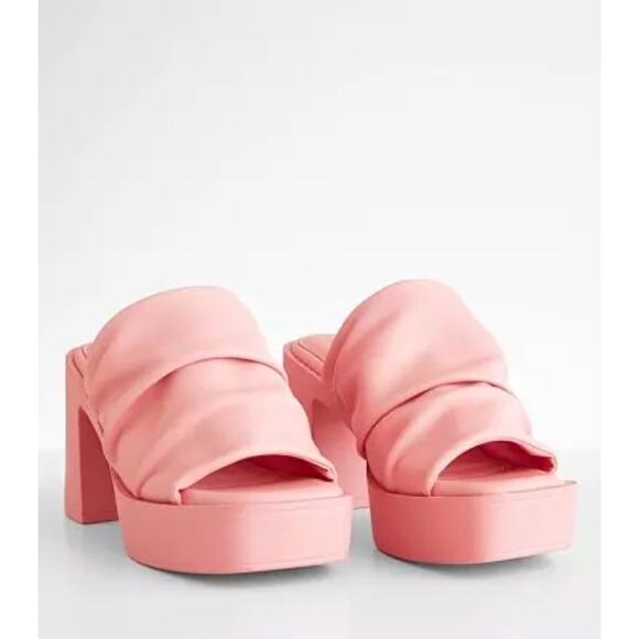 Qupid Leyla Heeled Sandal in Ash Coral - Picture 1 of 6